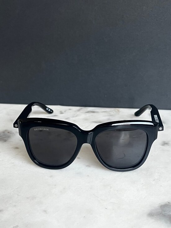 Balenciaga Women\'s BB0160S sunglasses in black with grey lenses main image 4